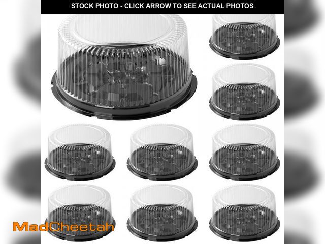 Lot 74-12486965 - 20 Pack 10-Inch Disposable Plastic Cake Container with Dome Lids,Clear Plastic Cake Carrier,Disposab...