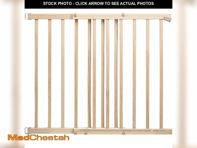 Lot 74-13382294 - Evenflo Walk-Thru Top of Stairs Baby Gate, Natural Wood - UNUSED