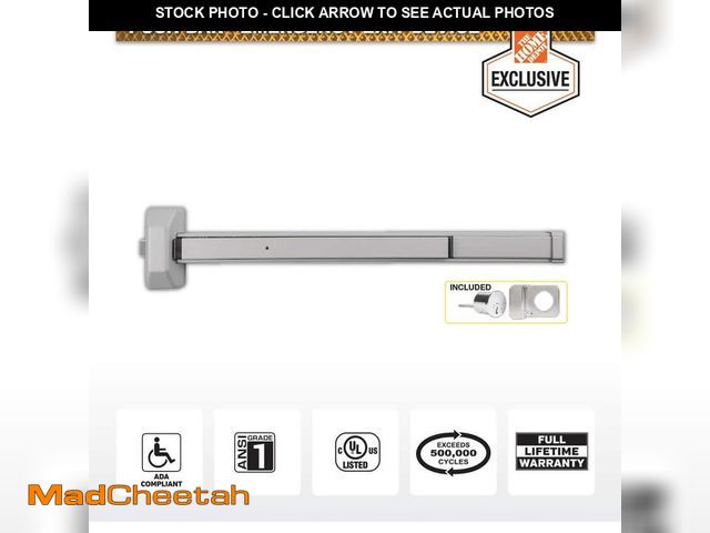 Lot 74-14361104 - Universal Hardware Commercial Rim/Panic Exit Device with 6-Pin SC4 Cylinder and Pull Trim - ANSI Gra...
