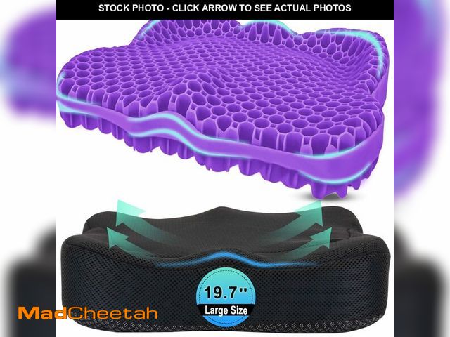 Lot 74-13947202 - Airllantry Thicken 19.7in Seat Cushion, Gel Seat Cushion for Long SittingÃ¢â¬âOffice Chair, Wheel...