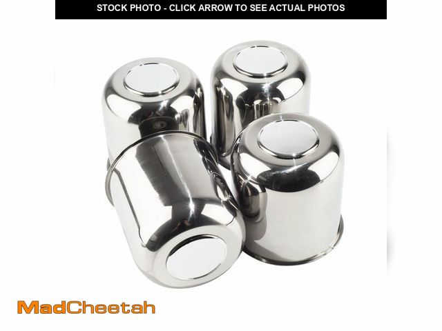 Lot 74-14146518 - DewFlew 4Pcs 4.25" Push Through Wheel Center Caps Stainless Trailer Hub Cap for Truck SUV RV Wheel R...