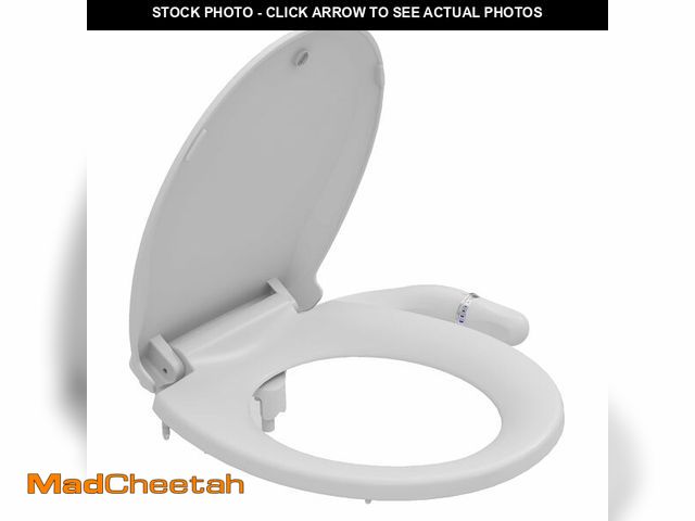 Lot 74-13563614 - 17Ã¢â¬Â Round Non-Electric Bidet Toilet Seat with Self-Cleaning Nozzles, White Slow Close Bidet At...