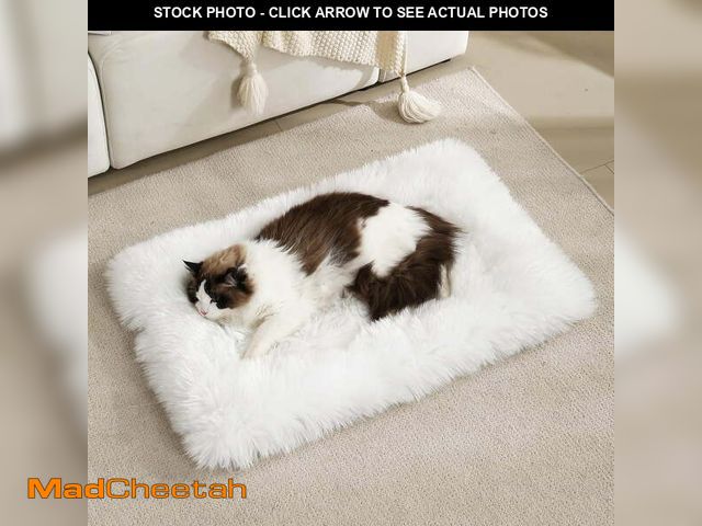 Lot 74-12678081 - Fluffy Dog Cat Bed Mat 19.6x31.4 inch, Washable Soft Plush Faux Fur Warm Area Puppy Pads Blanket for...