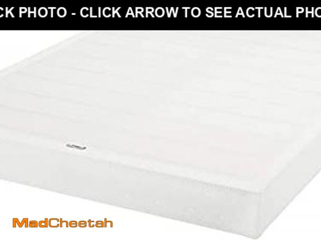 Lot 74-12136788 - Basics Smart Box Spring Bed Base, 7-Inch Height Mattress Foundation, Tool-Free Easy Assembly, Queen,...