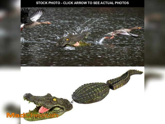 Lot 74-12459366 - Sotiff 31.5 Inches Floating Alligator Decoy Floating Crocodile Decoy for Pool Fake Alligator Pool Fl...