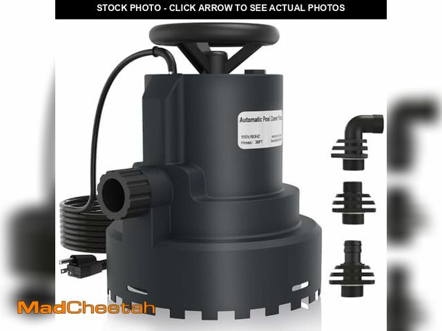 Lot 74-14205887 - AgiiMan 1HP Automatic Submersible Water Pump, 5000GPH Sump Pump Utility Pump for Pool Draining, Wate...