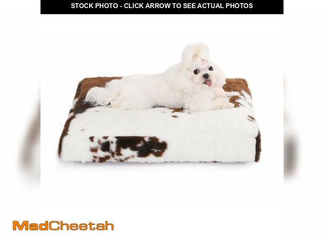 Lot 74-12969814 - Bedfolks Waterproof Crate Bed, Plush Dog &amp; Cat Bed with Removable Washable Cover, Faux Fur Kenne...