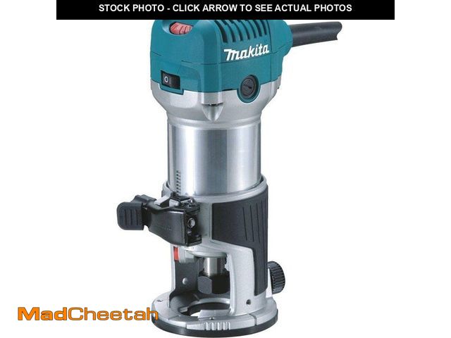 Lot 74-14468163 - *DUSTY* Makita 6.5 Amp 1-1/4 HP Corded Fixed Base Variable Speed Compact Router with Quick-Release R...