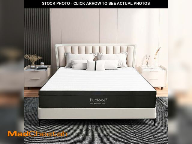Lot 74-12937463 - Pucloce 12 inch Queen Size Mattress, Memory Foam &amp; Innerspring Queen Mattress in a Box, Hybrid M...