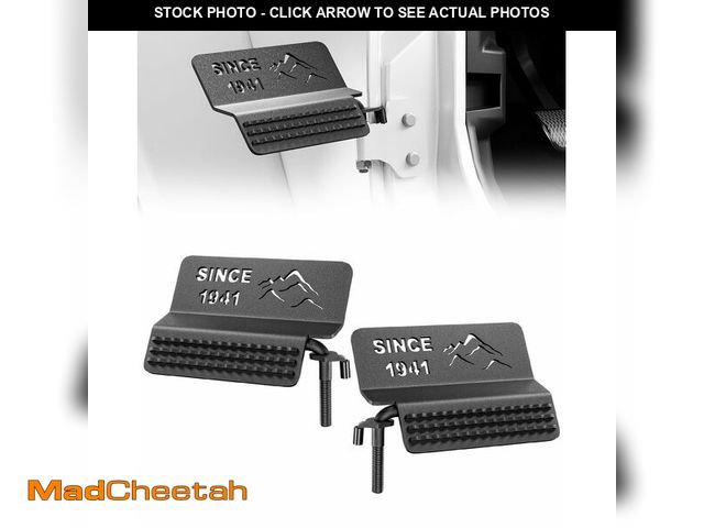 Lot 74-14427212 - HOCHO Fit for Jeep Foot Pegs Door Off,Upgraded Larger 120ÃÂ° Door Hinge Raised Texture Foot Pegs Fi...