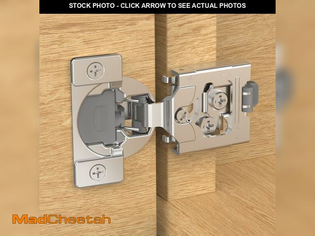 Lot 74-14270787 - Onemake 20 Pack 1/2" Overlay Soft Close Cabinet Hinges, Clip-on Plate, 105ÃÂ° Smooth Slow Self Clos...