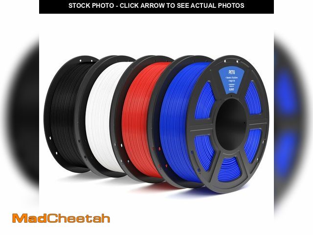 Lot 74-13714308 - ELEGOO PETG Filament 1.75mm Bundle 4KG, 3D Printer Filament Dimensional Accuracy +/- 0.02 mm, 4pcs 1...