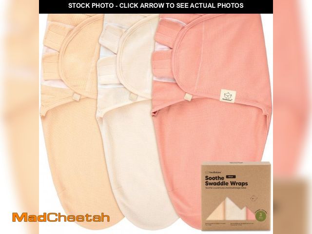 Lot 74-12431936 - 3-Pack Organic Swaddles for Newborns, Baby Sleep Sacks 0-3 Months - Baby Swaddle Wrap, Newborn Weara...