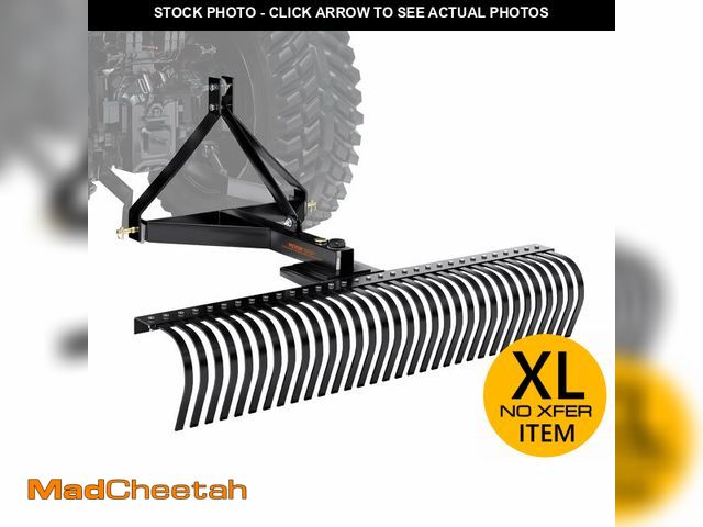 Lot 74-12787374 - (MISSING TINES) VEVOR Tow Behind Dethatcher, 60-inch Tow Dethatcher with 32 Steel Tines, 3-Point Law...