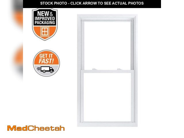 Lot 74-13769894 - American Craftsman 30.75 in. x 57.25 in. 70 Pro Series White Double Hung Low-E Argon Glass Vinyl Rep...