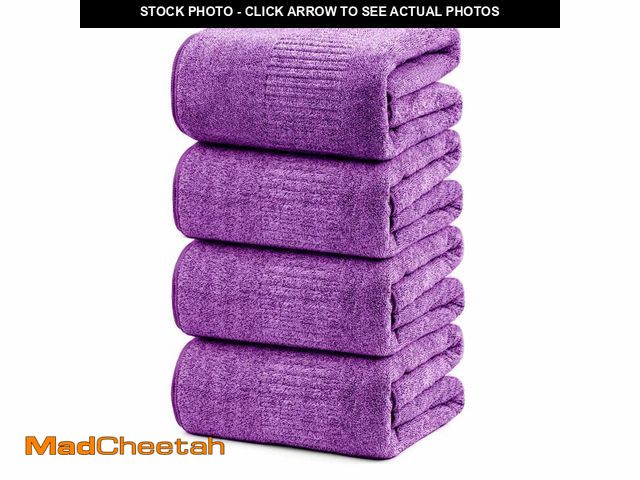 Lot 74-14213312 - SEISSO Bath Towels, Extra Absorbent &amp; Quick Drying Lightweight Fiber Towels, Premium Big Soft Ba...