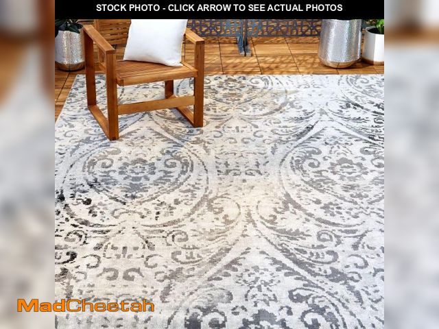 Lot 74-12540193 - Home Dynamix Nicole Miller Patio Sofia Juniper Indoor/Outdoor Area Rug 7'9"x10'2", 4151-123, Distres...