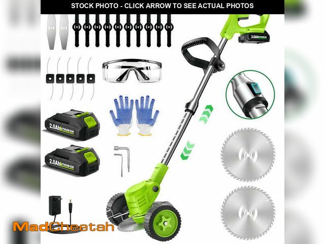 Lot 74-14588335 - (MISSING HARDWARE) Teblint 800W Electric Weed Wacker, Cordless String Trimmer, Weed Eater Grass Trim...