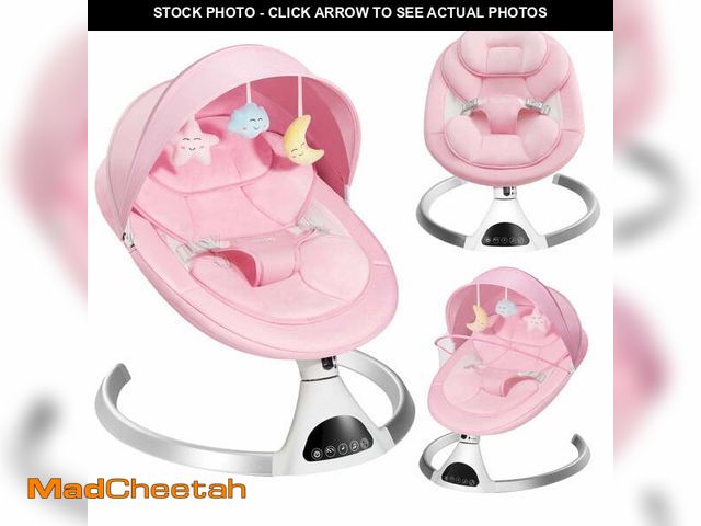 Lot 74-12849414 - HARPPA Electric Baby Swing for Infants with Remote Control, 5 Sway Speed, Pink - USED