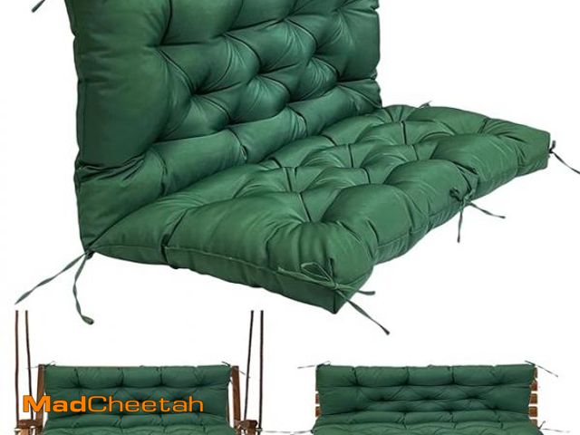 Lot 74-12541142 - GZXAGZJ Porch Swing Cushions 60 inch with Ties 2-3 Seater Waterproof Swing Replacement Cushion Thick...