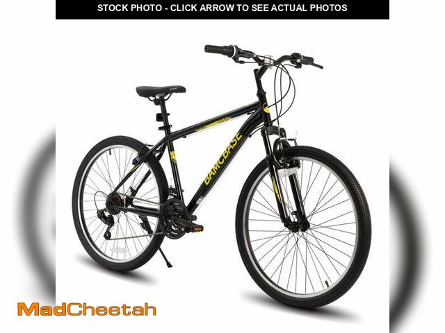 Lot 74-12647815 - Hiland 27 Inch Mountain Bike, Mens Womens MTB with 21 Speeds, High-Tensile Steel Frame, V Brake, Har...