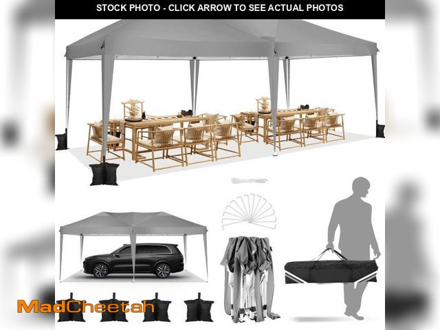 Lot 74-12145261 - COBIZI 10x20 EZ Pop Up Canopy Tent Party Tent Outdoor Event Protable Instant Shelter Canopy Gazebo w...