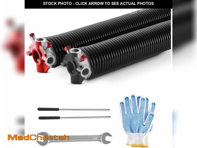 Lot 74-14068452 - VEVOR Garage Door Torsion Springs, Pair of 0.218 x 2 x 26 in, 16000 Cycles, Electrophoresis Black Co...