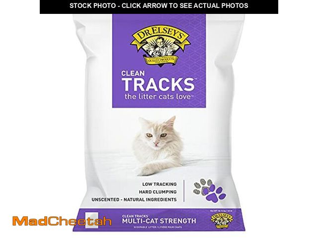 Lot 74-12632943 - Dr. Elsey's Clean Tracks Clumping Clay Cat Litter 40 lb. Bag - UNUSED