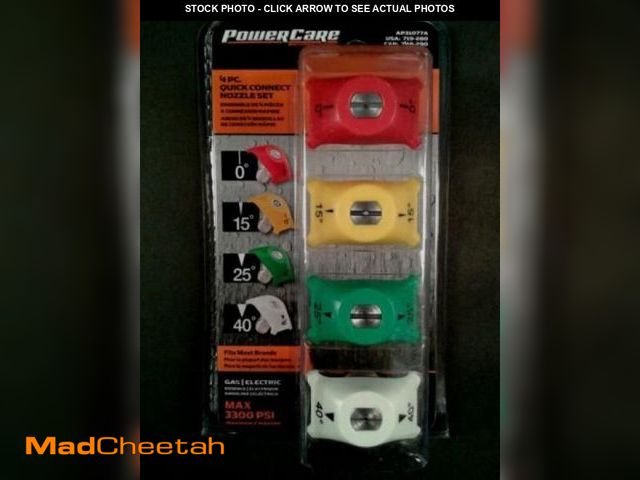 Lot 74-12142493 - 3300-PSI Pressure Washer Nozzle Kit - UNUSED