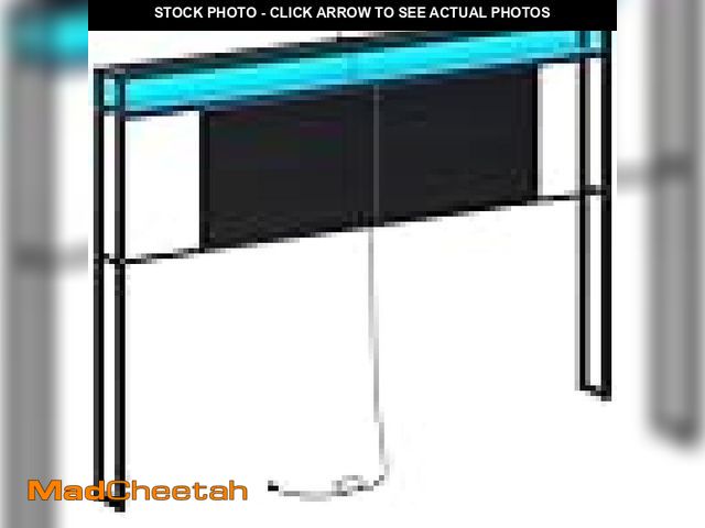 Lot 74-12161745 - (MISSING LED LIGHTS) YATINEY Queen Size Headboard only, Head Board with Light, Headboard with 2 Stor...