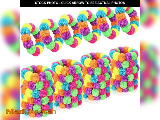Lot 74-13539262 - 24 Pcs Spiky Sensory Bracelet Anxiety Sensory Toys Fidget Toy Stress Relief Spiky Rings Rainbow No L...