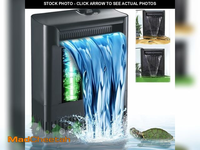 Lot 74-14065672 - Turtle Tank Filter w/ U-V Light for Large 40-150 Gal Tank 4-Stage Flow Adjustable Low Water Level In...