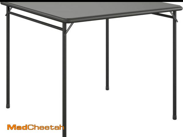 Lot 74-12096031 - COSCO 34" Square Vinyl Top Folding Card Table, Black - UNUSED