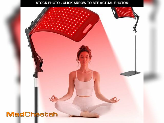 Lot 74-14431106 - Red Light Therapy for Face and Body, Red Infrared Light Therapy Lamp with Stand, Tri-Wavelength 660n...