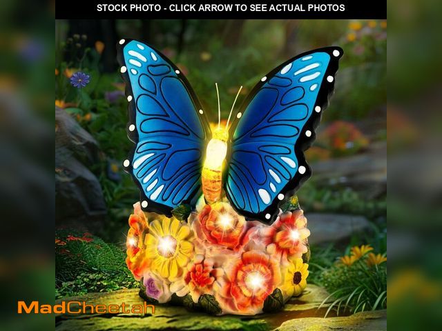 Lot 74-12714190 - Linkax Fall Decor, Gifts for Women Mom Grandma Sister, Butterfly Statue Solar Lights Outdoor Garden ...