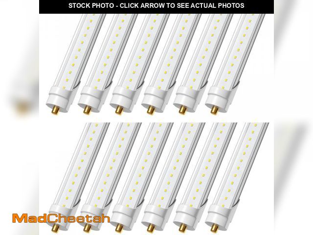 Lot 74-12152419 - ONLYLUX 8 Foot Led Lights, T8 96" 45Watt FA8 Single Pin LED Shop Lights 5850LM, Ballast Bypass, 6000...