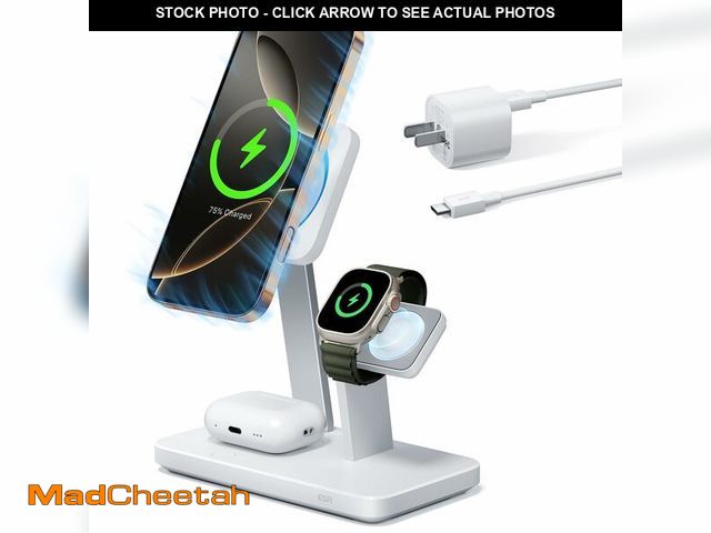 Lot 74-12711575 - ESR 25W 3-in-1 Charger Stand for Magsafe, Made for Apple-Certified Magnetic Wireless Charger, 15W Ch...