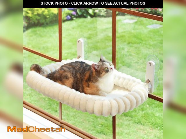 Lot 74-14055041 - Zakkart SnugCloud Foldable Cat Window Perch - Cordless, Ultra Soft Machine Washable Bed with 4-Sided...