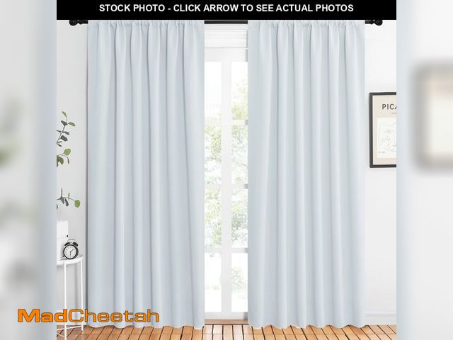 Lot 74-12440118 - NICETOWN Bedroom Window Curtain Panels - Window Treatment Thermal Insulated Rod Pocket Room Darkenin...