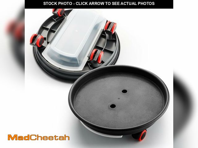 Lot 74-12705355 - RooTrimmer 2 Pack Plant Caddy with Wheels, 13.4 Inch Round Plant Stand for Heavy Duty Planters, Larg...