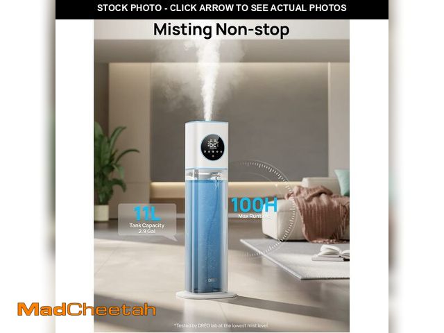 Lot 74-13823342 - DREO HM835S 11L Smart Humidifier Large Room 700 ftÂ², 100H Cool Mist Air Humidifiers for Bedroom - U...