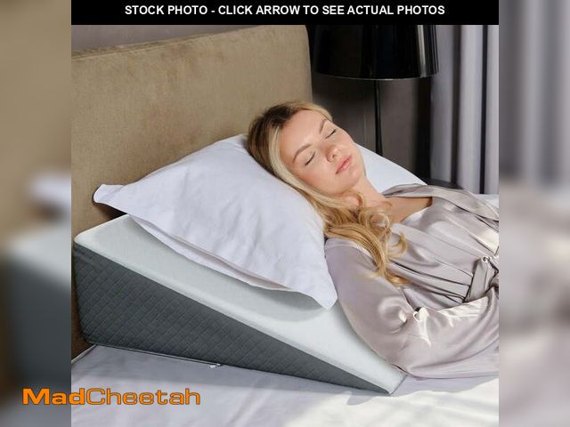 Lot 74-12549801 - Kolbs Bed Wedge Pillow with Memory Foam Top | Stylish Chic Jacquard Cover | Wedge Pillow for Sleepin...