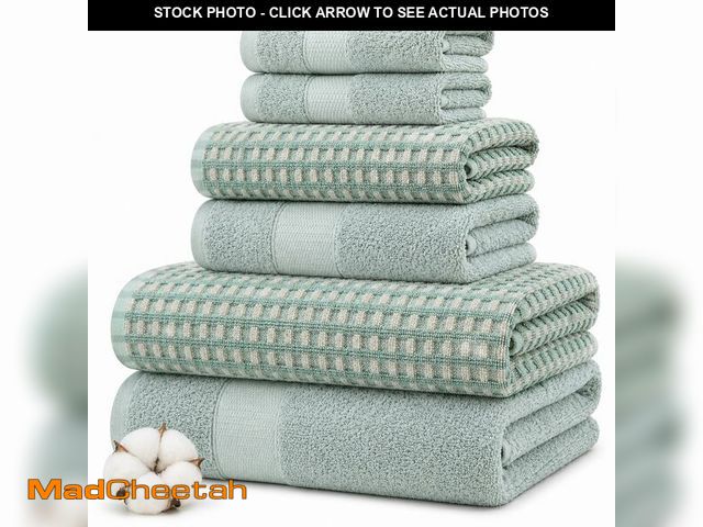 Lot 74-14337285 - Modern Threads 6 Piece Cotton Bath Towel Set Ã¢â¬â Ultra Soft 600 GSM Towels Ã¢â¬â Bathroom Se...