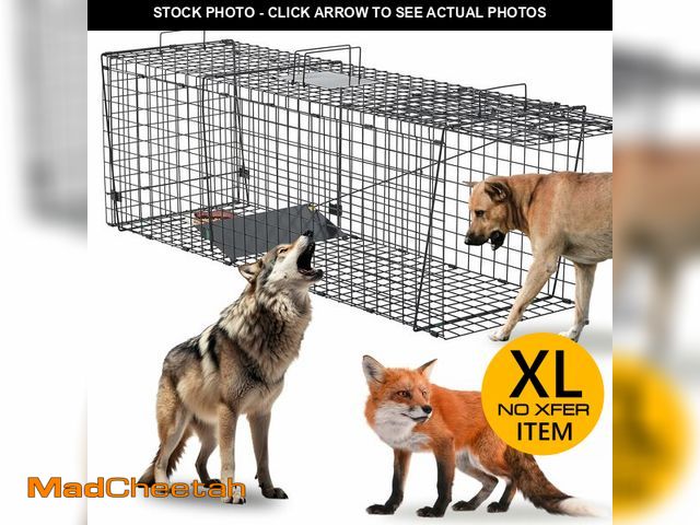 Lot 74-13647399 - JY CLASSIC Humane Live Animal Trap for Foxes, Coyotes,Bobcats and Similar-Sized Animals. 59 inch Lar...
