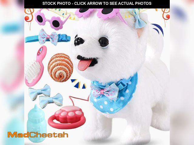 Lot 74-14155212 - Ylpaprm Samoyed Walking Dog Barking Toy Dog for Kid Girl Dog ToyToddler Interactive DogThat Walk Lic...