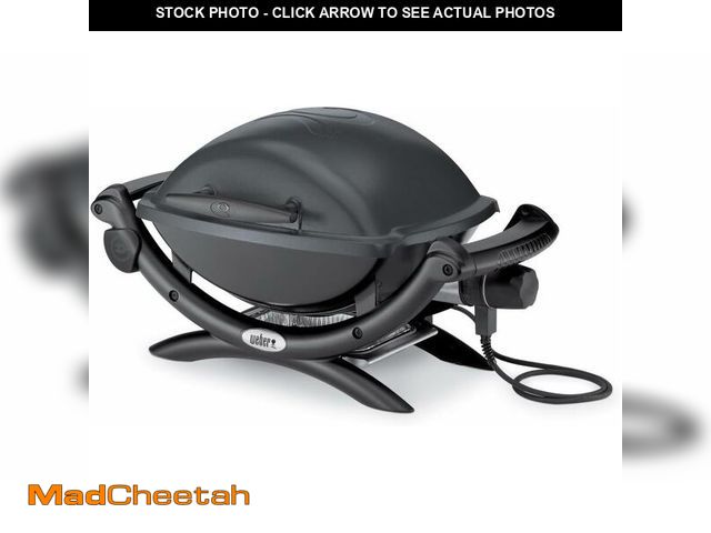 Lot 74-14068468 - Weber Q1400 Electric Grill, Gray - Portable 1560ÃÂ¢Ã¢âÂ¬Ã¢â¬ËWatt Outdoor Electric BBQ with Por...