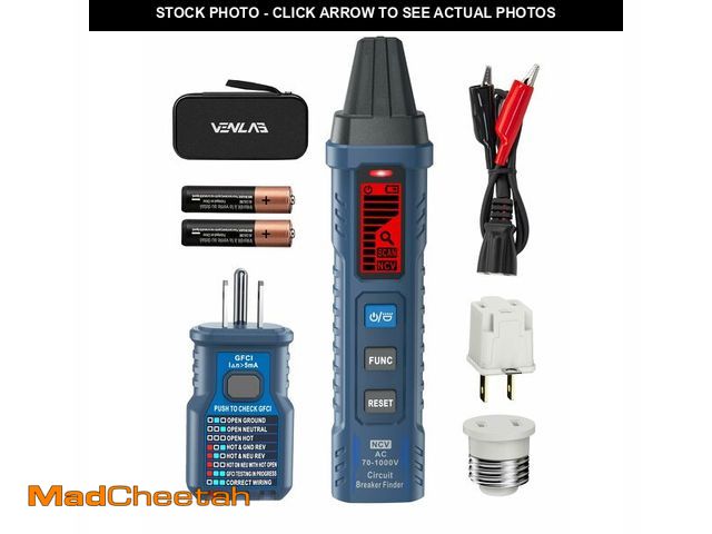 Lot 74-14379163 - Circuit Breaker Finder with LCD Display, GFCI Outlet Tester, 90-130V Electrical Circuit Tracer Tool ...