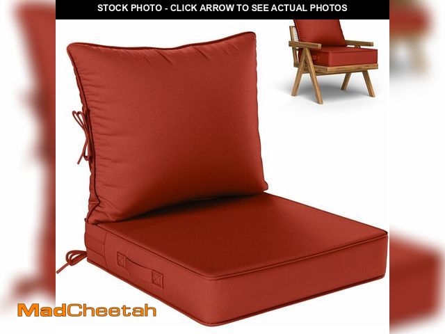 Lot 74-12713719 - Kimunuk Outdoor Seat Cushion Set 19 L Ãâ 19 W Ãâ 4 H Inch Waterproof &amp; Fade Resistant Pati...