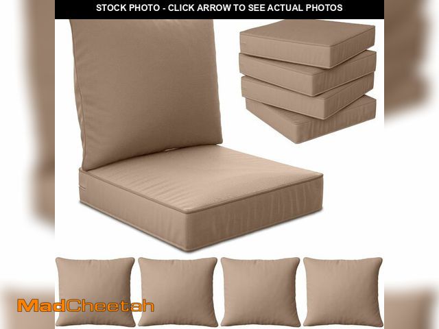 Lot 74-13582873 - (ONLY BOTTOM CUSHIONS) 24" x 24" x 6" Outdoor Deep Seat Cushions Set - 4 Set Waterproof &amp; Fade R...