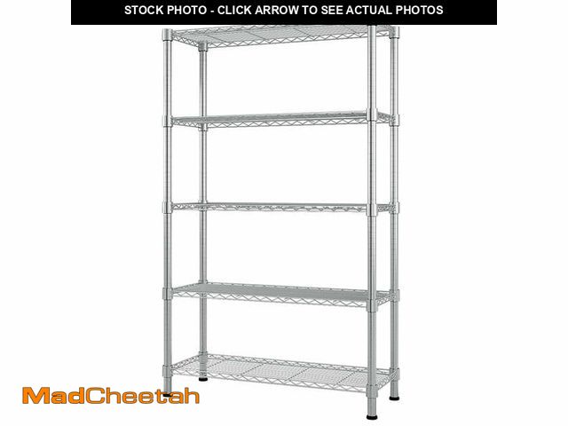 Lot 74-14323795 - Ktaxon 5-Tier Wire Shelving, 35''L x 14''W x 71''H Kitchen Garage Storage Rack Shelf for Pantry Clos...